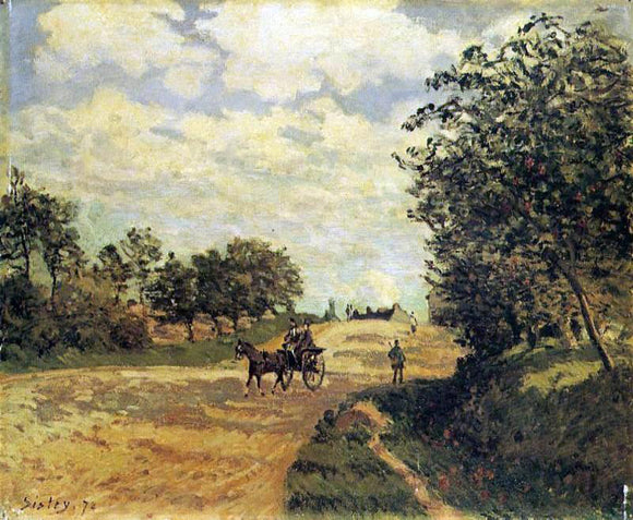  Alfred Sisley The Road from Mantes to Choisy-le-Roi - Art Print