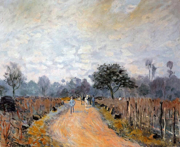  Alfred Sisley The Road from Prunay to Bougival - Art Print