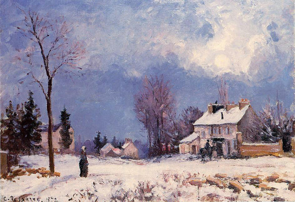  Camille Pissarro The Road from Versalles to Saint-Germain at Louveciennes - Art Print