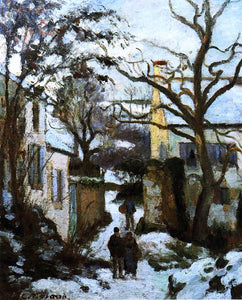  Camille Pissarro A Road to L'Hermitage in Snow - Art Print