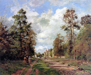  Camille Pissarro The Road to Louveciennes at the Outskirts of the Forest (also known as The Louveciennes Road) - Art Print