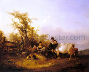  Senior William Shayer The Road To Market - Art Print