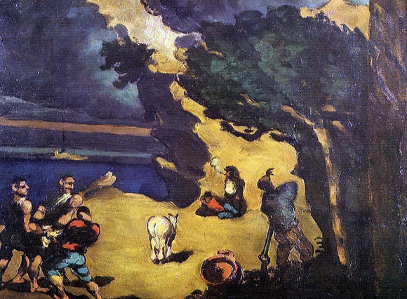  Paul Cezanne The Robbers and the Donkey - Art Print