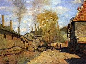  Claude Oscar Monet The Robec Stream, Rouen (also known as Factories at Deville, near Rouen) - Art Print