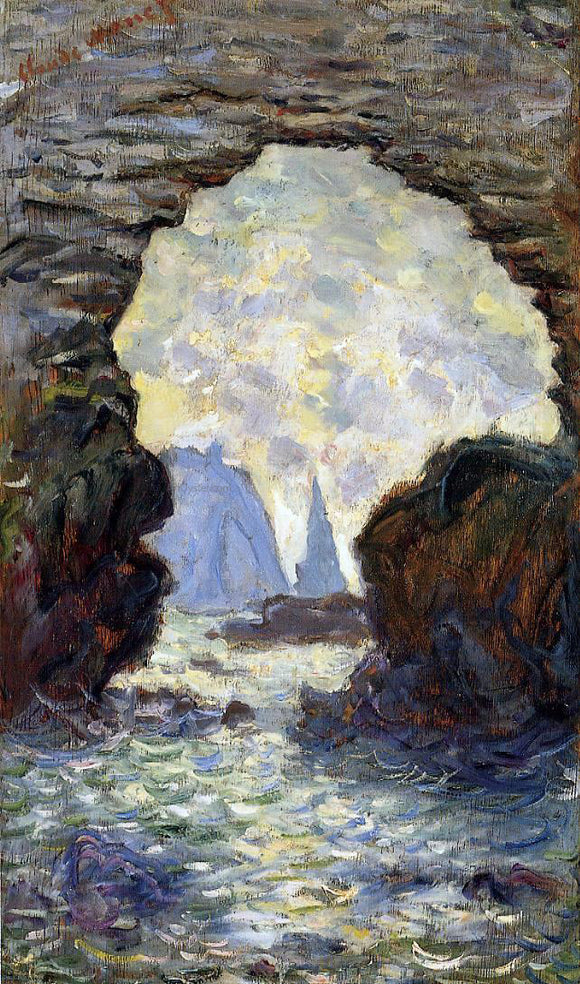  Claude Oscar Monet The Rock Needle Seen through the Porte d'Aumont - Art Print