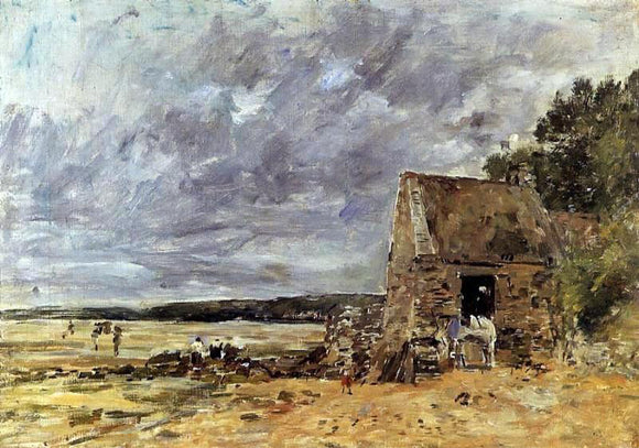  Eugene-Louis Boudin The Rocks at Saint-Vaast-la-Hougue - Art Print