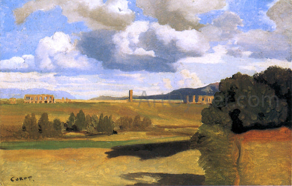  Jean-Baptiste-Camille Corot The Roman Campaagna with the Claudian Aqueduct - Art Print