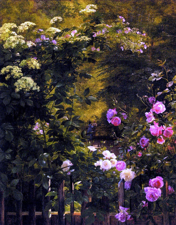  Carl Fredrik Aagard The Rose Garden - Art Print