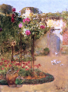  Frederick Childe Hassam The Rose Garden - Art Print