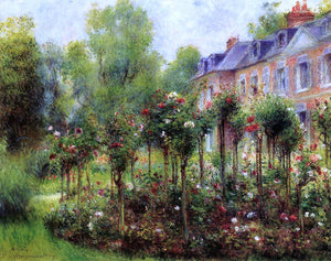  Pierre Auguste Renoir The Rose Garden at Wargemont - Art Print
