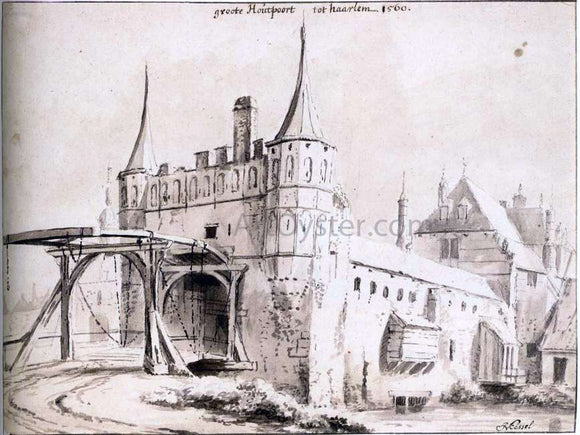  Jan Van Kessel The Rotterdam Gate at Delft - Art Print