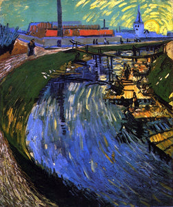  Vincent Van Gogh The Roubine du Roi Canal with Washerwomen - Art Print