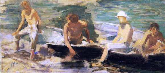  Henry Scott Tuke The Rowing Party - Art Print