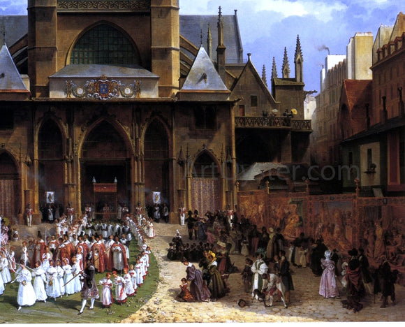  Lancelot-Theodore Turpin De Crisse The Royal 'Fete-Dieu' Procession at St. Germain-l'Auxerrois - Art Print
