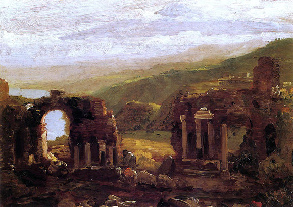  Thomas Cole The Ruins of Taormina - Art Print