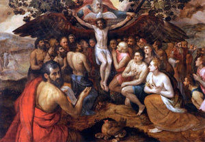  The Elder Frans Floris The Sacrifice of Jesus Christ, Son of God, Gathering and Protecting Mankind - Art Print