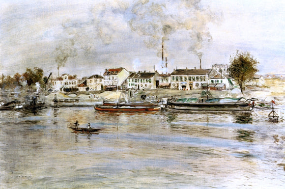  Jean-Francois Raffaelli The Saine at Suresnes, Issy-les-Mouleneaux - Art Print