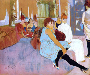 Henri De Toulouse-Lautrec The Salon in the Rue des Moulins - Art Print