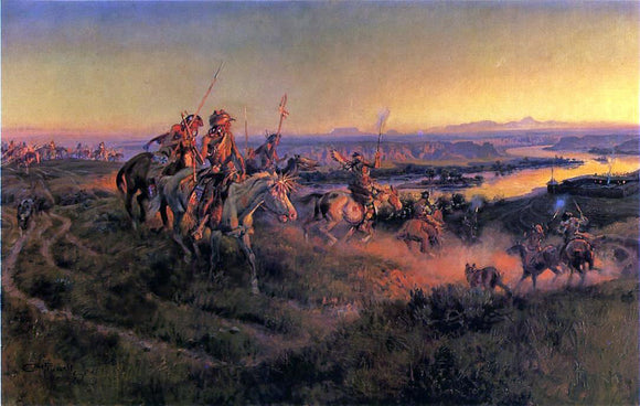  Charles Marion Russell The Salute of the Robe Trade - Art Print
