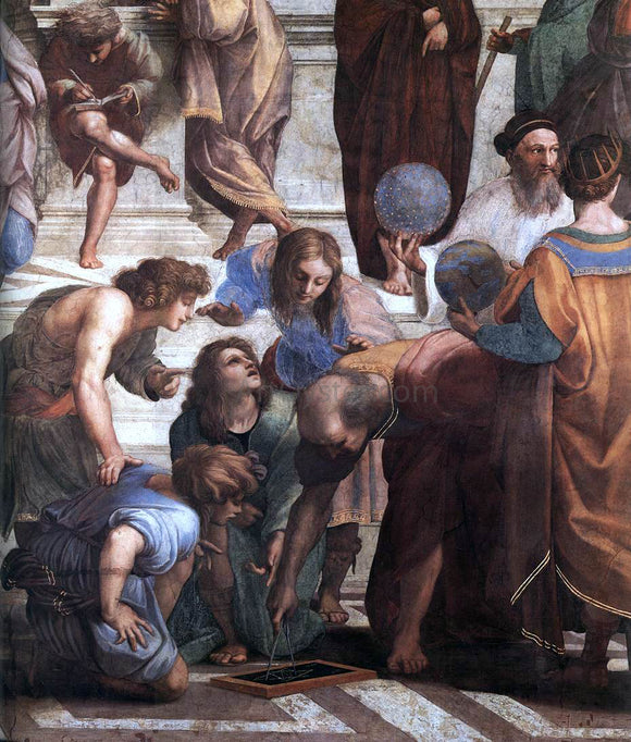  Raphael The School of Athens (detail 3) (Stanza della Segnatura) - Art Print