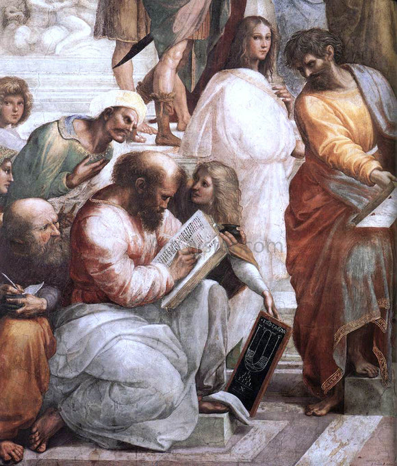  Raphael The School of Athens (detail 4) (Stanza della Segnatura) - Art Print