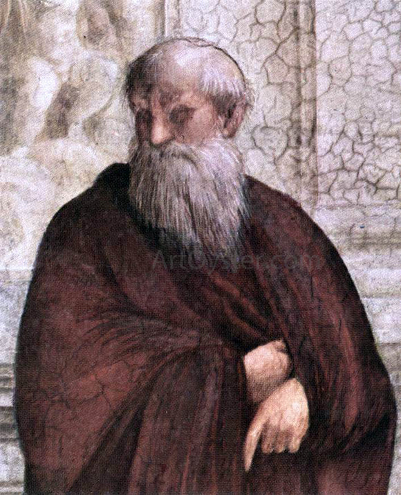  Raphael The School of Athens (detail 6) (Stanza della Segnatura) - Art Print
