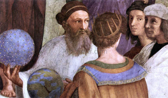  Raphael The School of Athens (detail 7) (Stanza della Segnatura) - Art Print