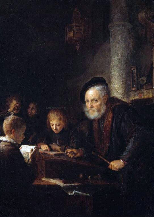  Gerrit Dou The Schoolmaster - Art Print
