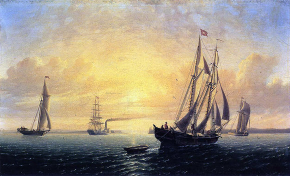  William Bradford The Schooner 'Jane' of Bath, Maine - Art Print