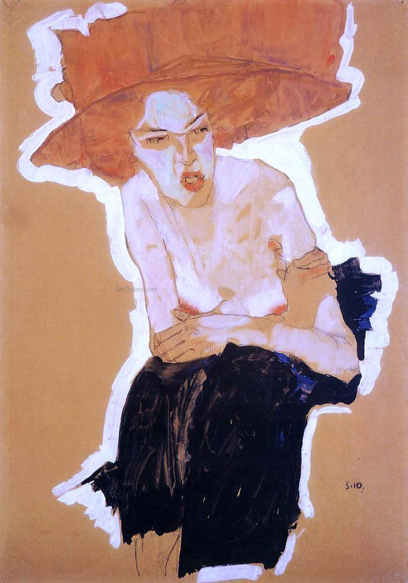  Egon Schiele The Scornful Woman - Art Print