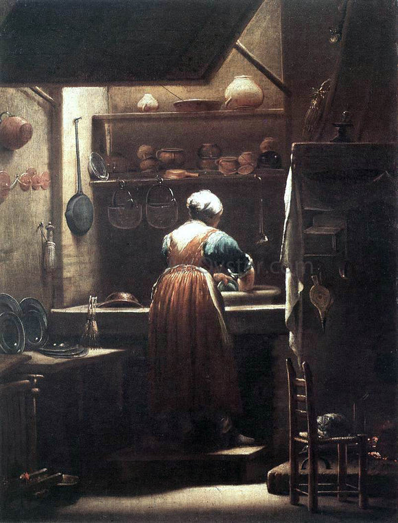  Giuseppe Maria Crespi The Scullery Maid - Art Print