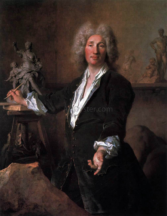  Nicolas De Largilliere The Sculptor Nicolas Coustou in His Atelier - Art Print