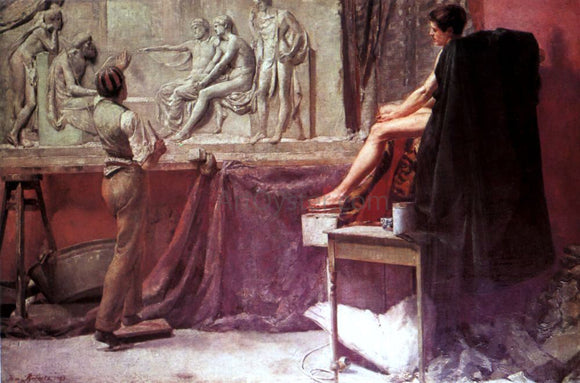  Tom Roberts The Sculptor's Studio - Art Print
