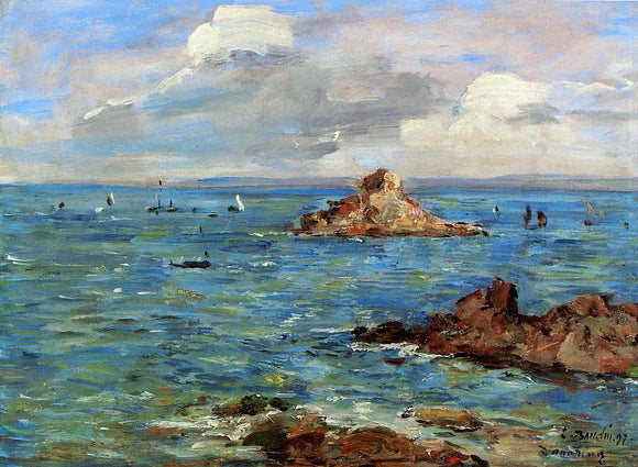  Eugene-Louis Boudin The Sea at Douarnenez - Art Print