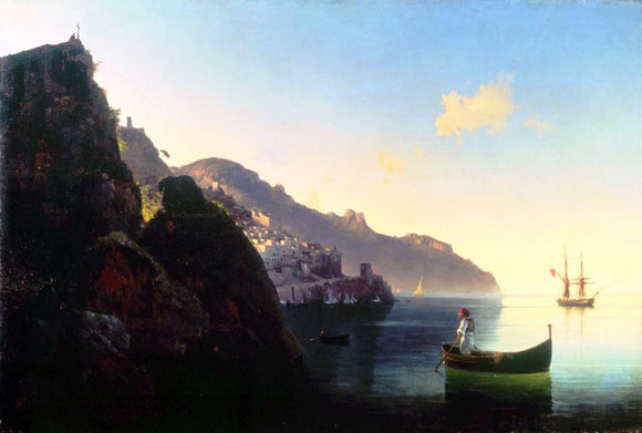  Ivan Constantinovich Aivazovsky The seashore of Amalfi - Art Print