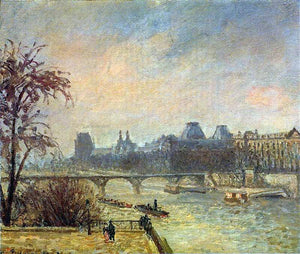  Camille Pissarro The Seine and the Louvre, Paris - Art Print