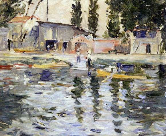  Berthe Morisot The Seine at Bougival - Art Print