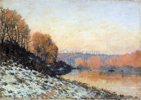  Alfred Sisley The Seine at Bougival in Winter - Art Print
