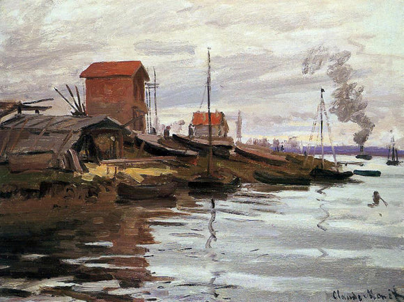  Claude Oscar Monet The Seine at Le Petit-Gennevilliers - Art Print