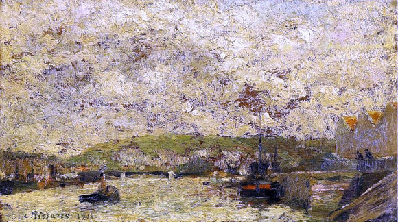  Camille Pissarro The Seine at Rouen - Art Print