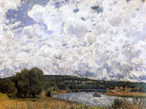  Alfred Sisley The Seine at Suresnes - Art Print