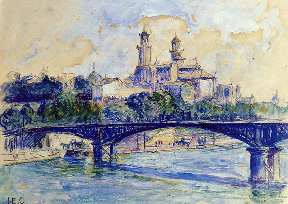  Henri Edmond Cross The Seine by the Trocadero - Art Print