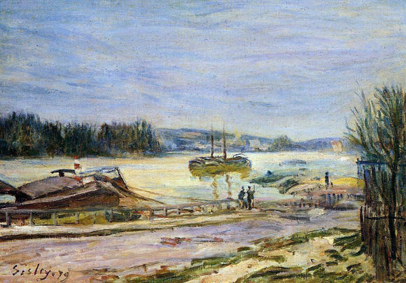  Alfred Sisley The Seine near Saint-Cloud, High Water - Art Print