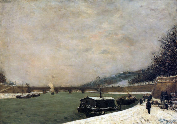  Paul Gauguin The Seine, Pont d'Iena, Snowing - Art Print