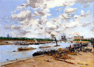  Frank Myers Boggs The Seine, Quay Henri IV, Paris - Art Print