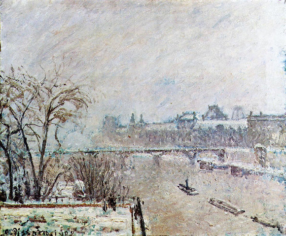  Camille Pissarro The Seine Viewed from the Pont-Neuf, Winter - Art Print
