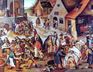  The Younger Pieter Bruegel The Seven Acts of Charity (also known as The Seven Acts of Mercy) - Art Print