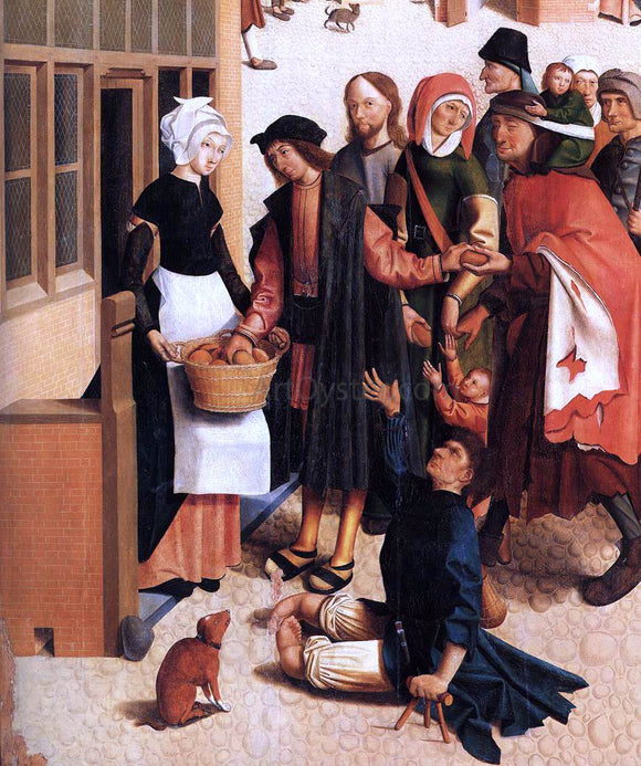  Master of Alkmaar The Seven Works of Mercy (detail) - Art Print