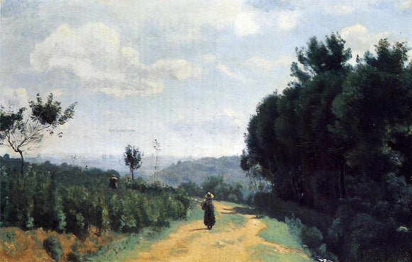  Jean-Baptiste-Camille Corot The Severes Hills - Le Chemin Troyon - Art Print