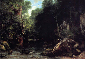  Gustave Courbet The Shaded Stream (also known as The Stream of the Puits Noire) - Art Print